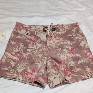 Ralph Lauren Double RL Pink and Cream Hybrid Shorts